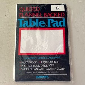 Quilted Flannel Back Table Pad 52 inch Brand NEW